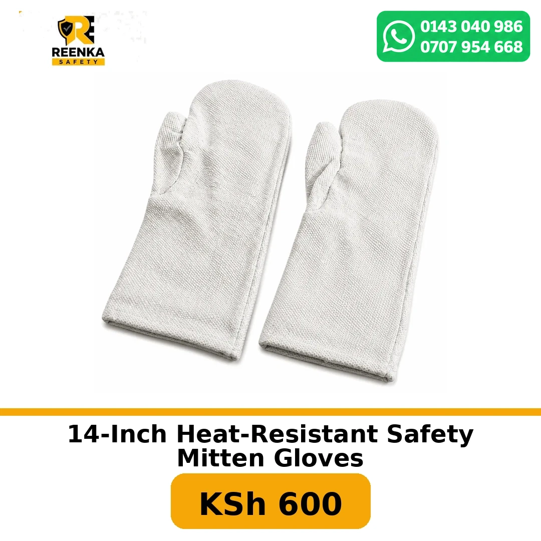 14-Inch Heat-Resistant Safety Mitten Gloves in Safety Gloves – Reenka Safety Kenya branded product image