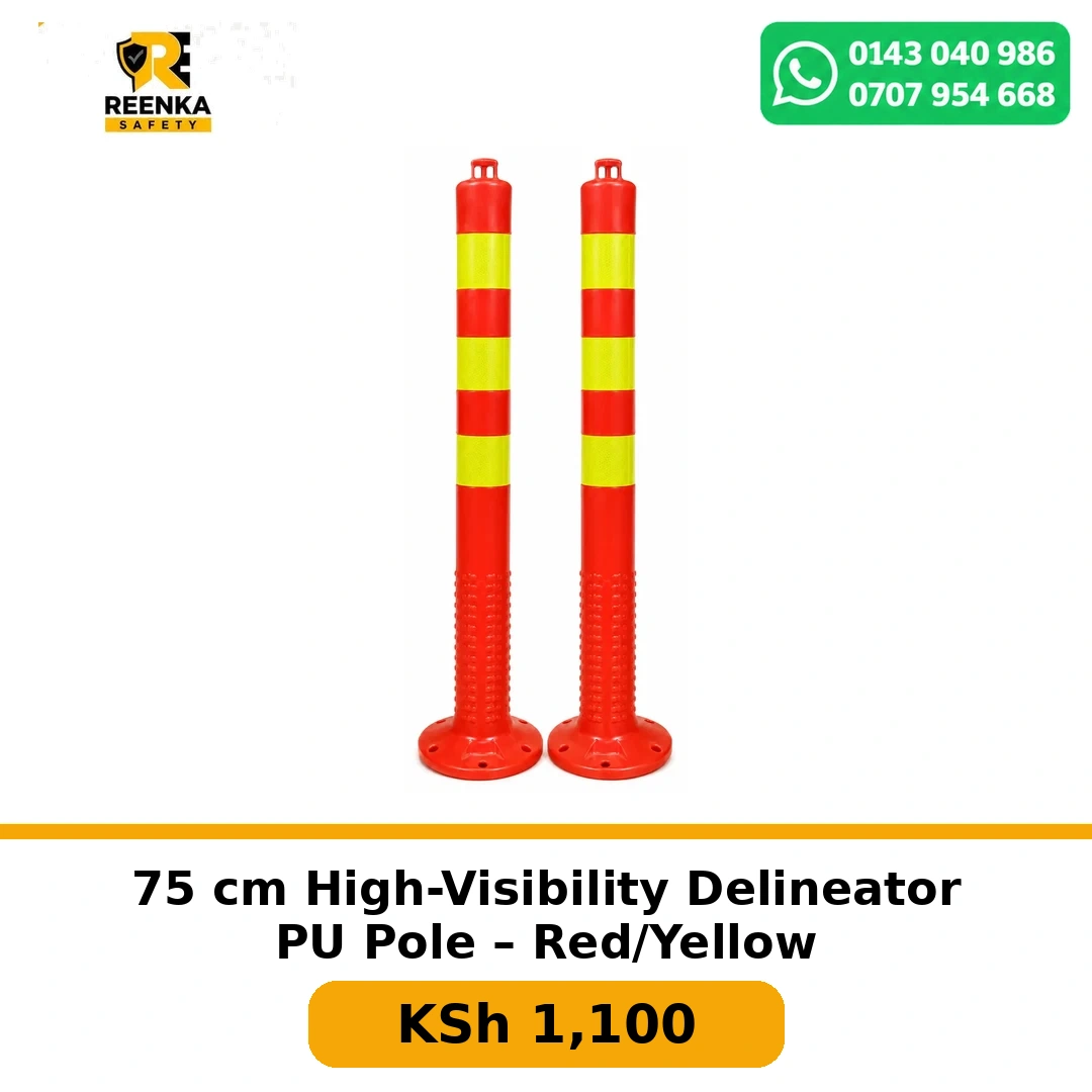 75 cm High-Visibility PU Pole – Red/Yellow