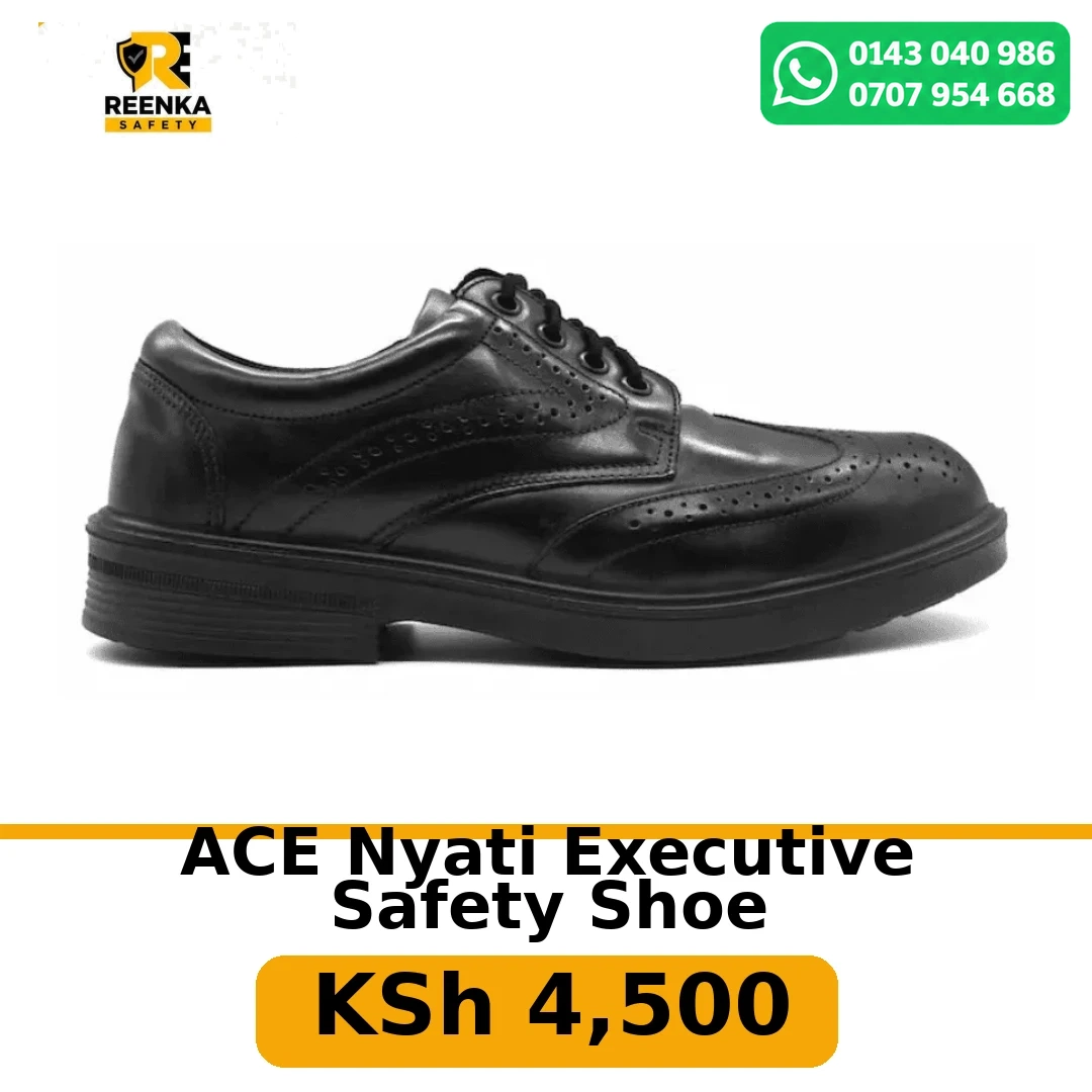 ACE Nyati Executive Safety Shoe Safety Shoes branded catalogue image, Reenka Safety Kenya