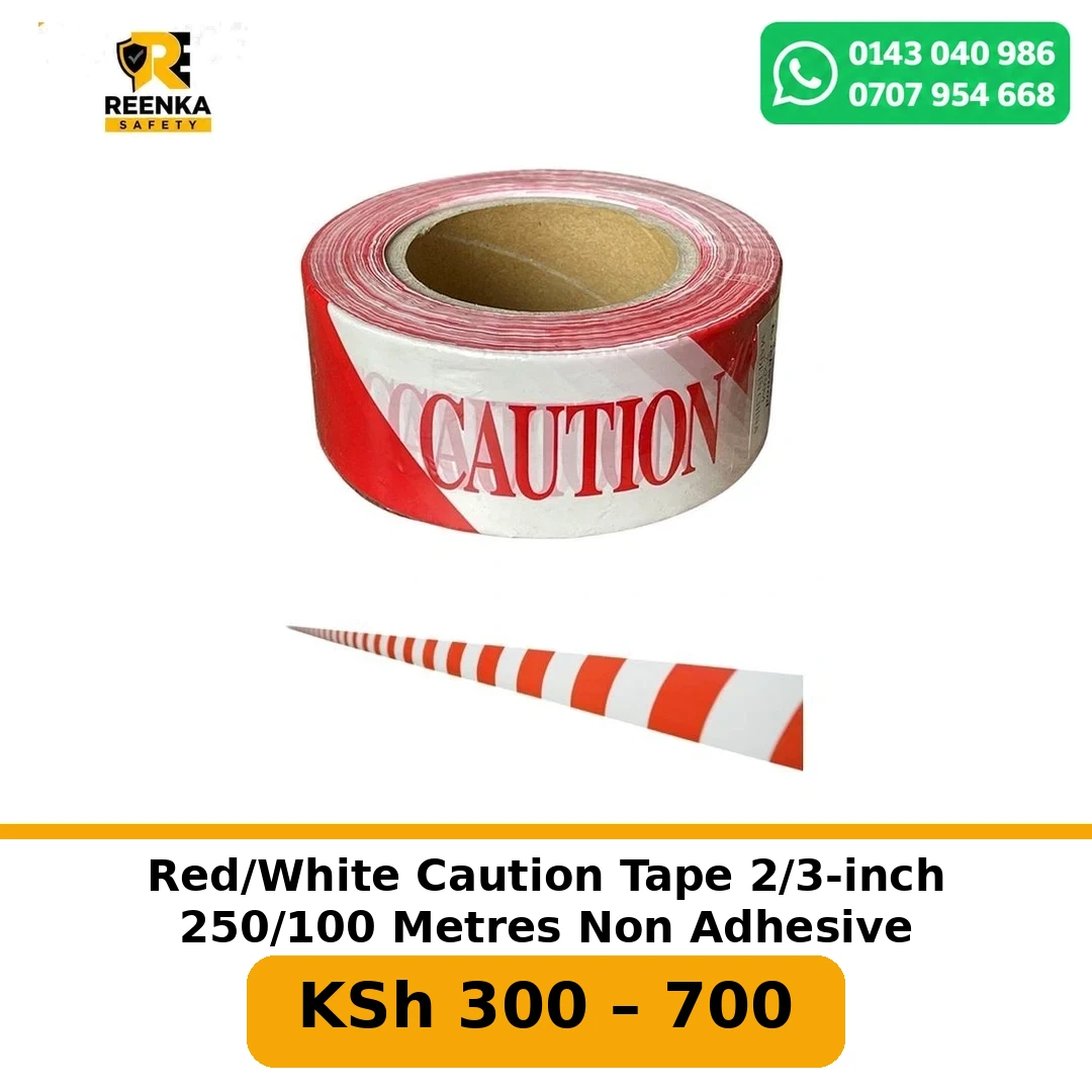 Red/White Caution Tape 2/3-inch – 250/100 Metres Non Adhesive