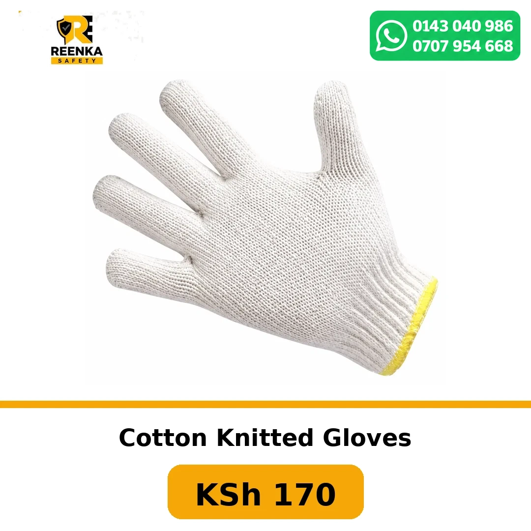 Cotton Knitted Gloves in Safety Gloves – Reenka Safety Kenya branded product image