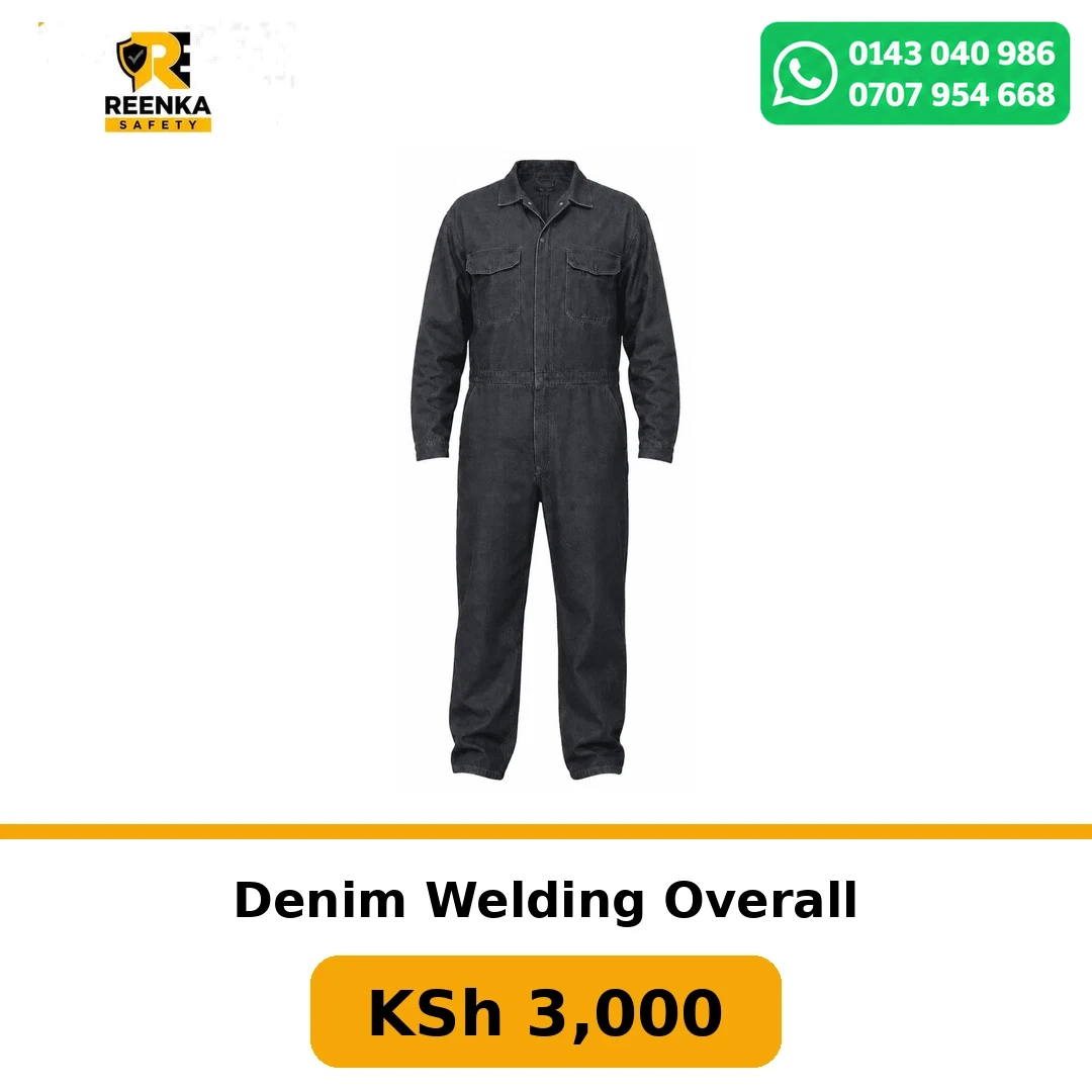 Denim Welding Overall Overalls branded catalogue image, Reenka Safety Kenya