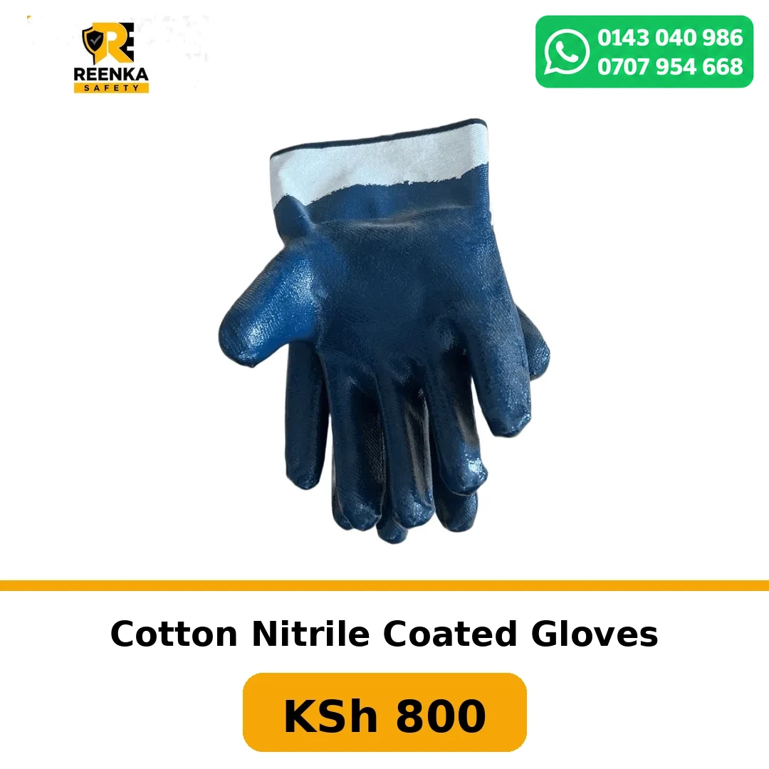 Cotton Nitrile Coated Gloves in Safety Gloves – Reenka Safety Kenya branded product image