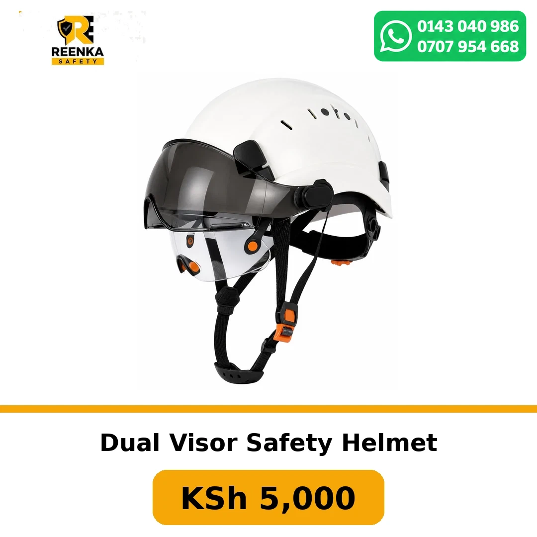 Dual Visor Safety Helmet Helmets branded catalogue image, Reenka Safety Kenya