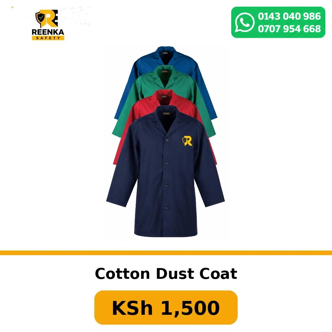 Cotton Dust Coat Dust Coats branded catalogue image, Reenka Safety Kenya