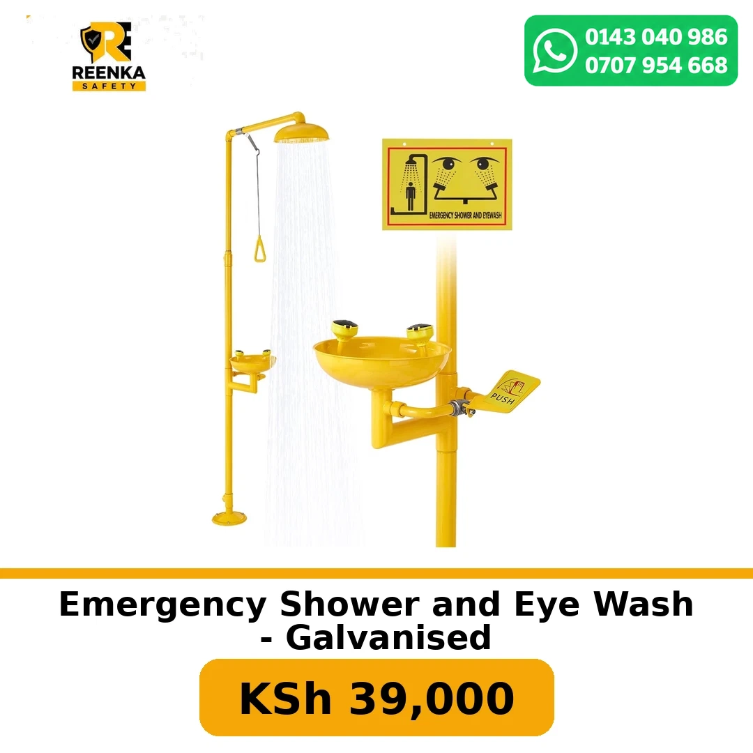 Emergency Shower and Eye Wash - Galvanised Eye and Face Protection branded catalogue image, Reenka Safety Kenya