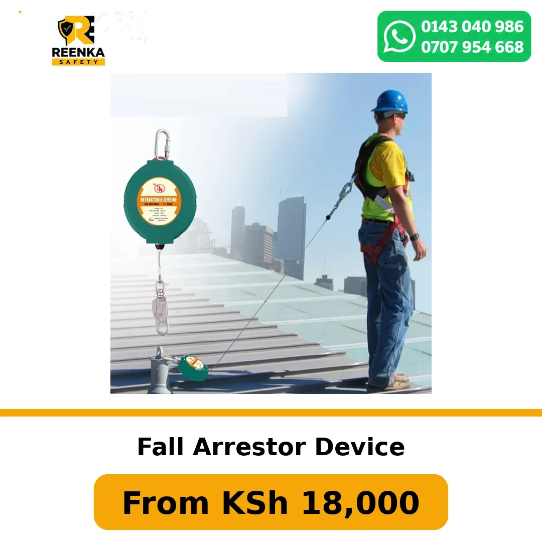 Fall Arrestor Device Fall Protection branded catalogue image, Reenka Safety Kenya