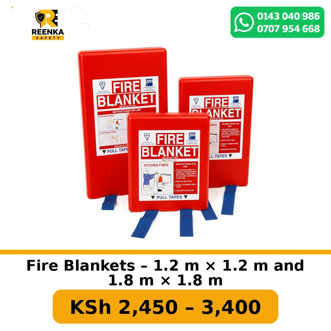 Fire Blankets – 1.2 m × 1.2 m and 1.8 m × 1.8 m