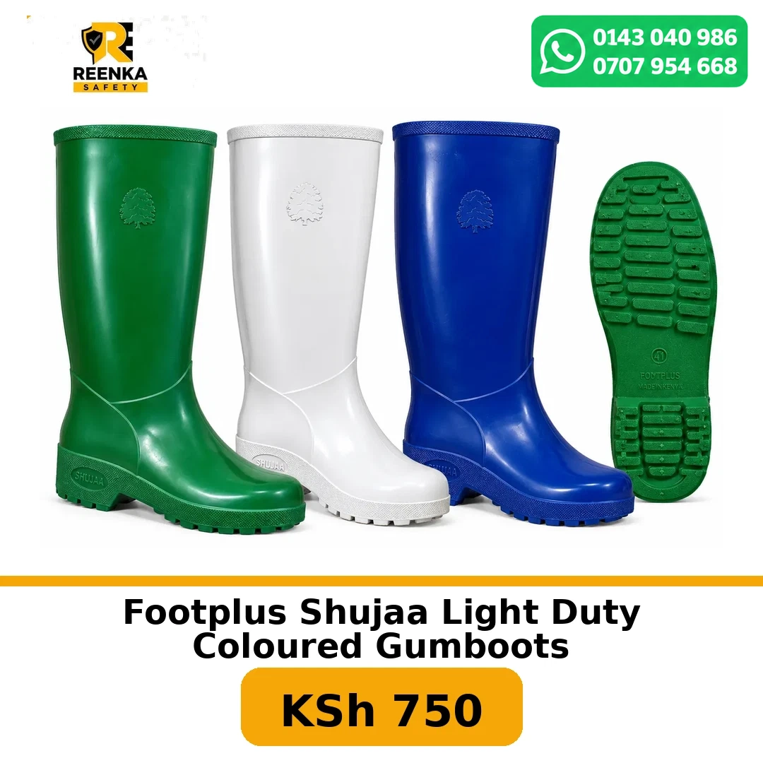 Footplus Shujaa Light Duty Coloured Gumboots in Gumboots – Reenka Safety Kenya branded product image