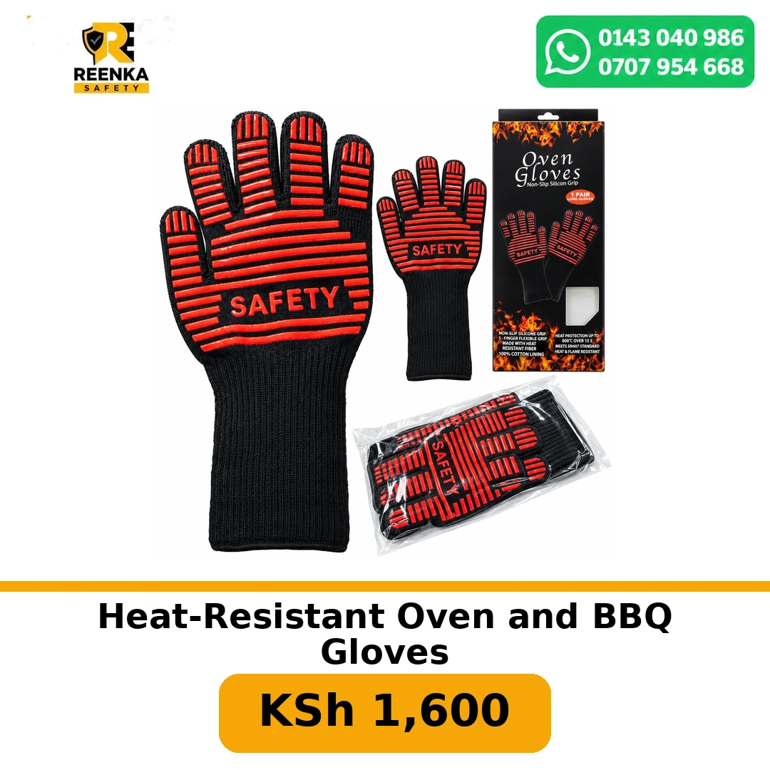 Heat-Resistant Oven and BBQ Gloves in Safety Gloves – Reenka Safety Kenya branded product image