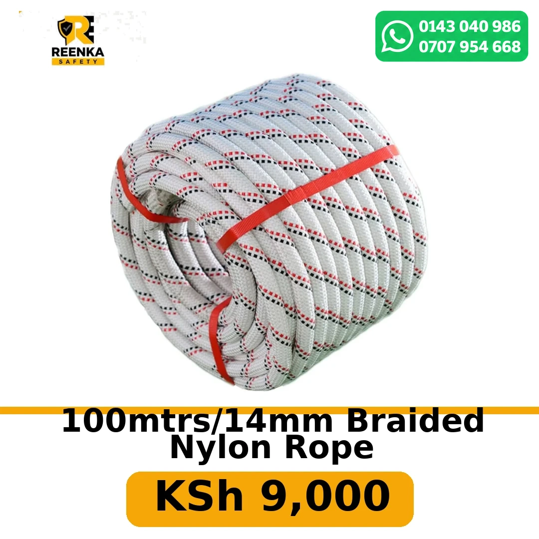 100mtrs/14mm Braided Nylon Rope in More Safety Products – Reenka Safety Kenya branded product image