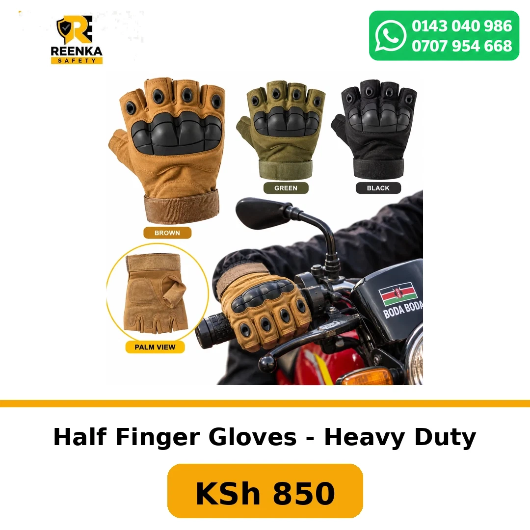 Half Finger Gloves - Heavy Duty in Safety Gloves – Reenka Safety Kenya branded product image
