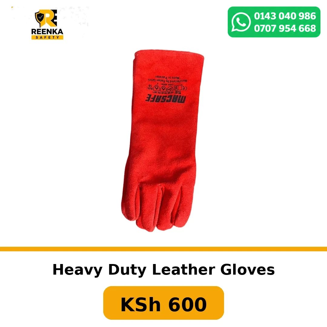 Heavy Duty Leather Gloves Safety Gloves branded catalogue image, Reenka Safety Kenya