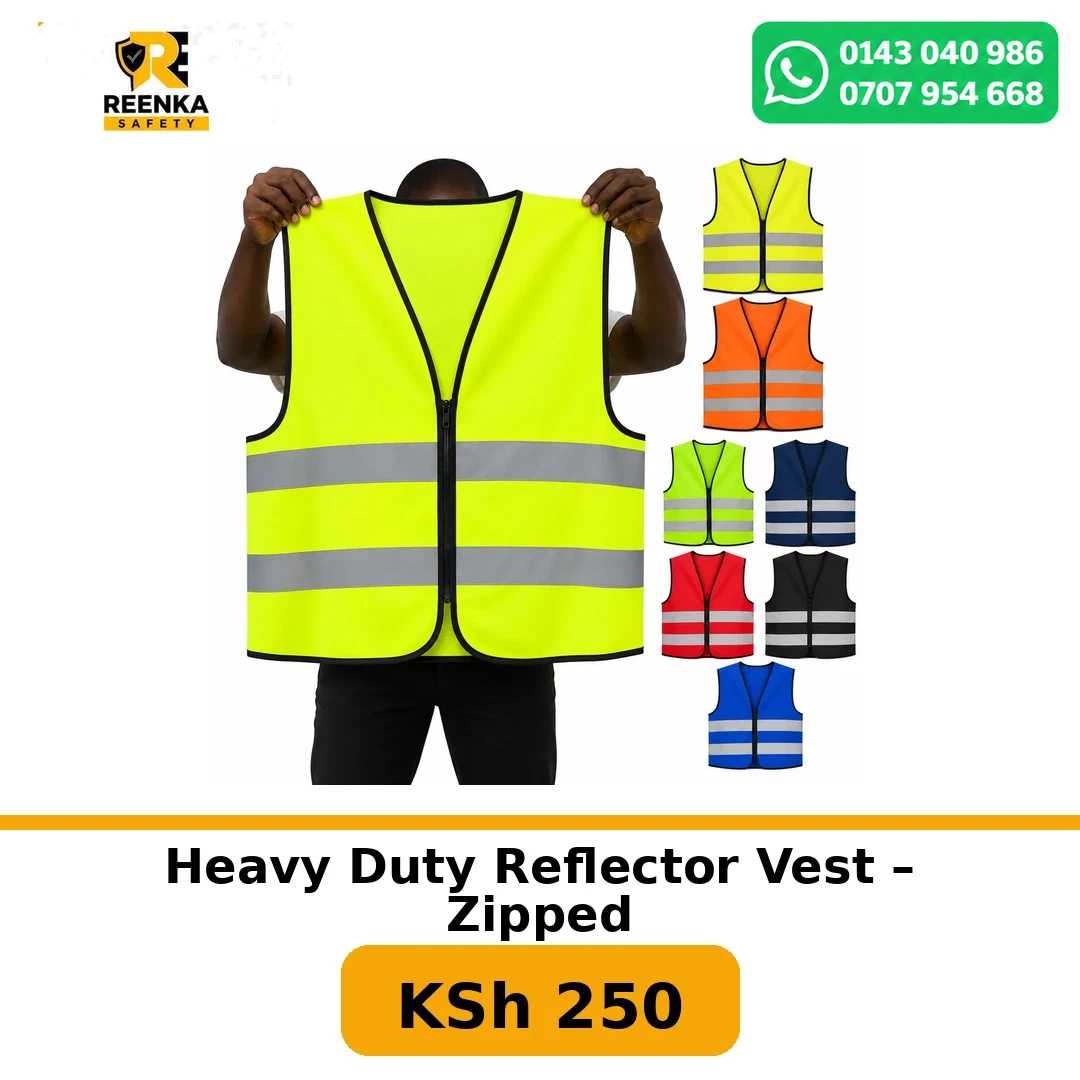 Heavy Duty Reflector Vest – Zipped