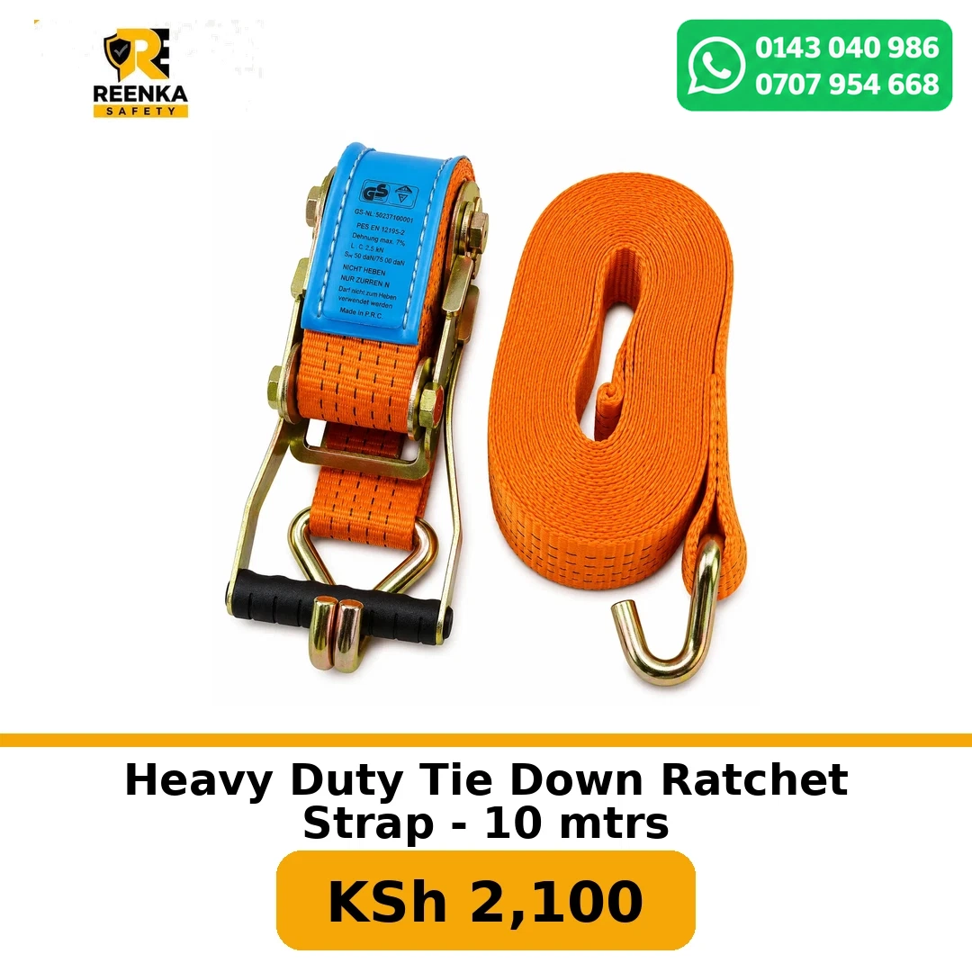 Heavy Duty Tie Down Ratchet Strap - 10 mtrs