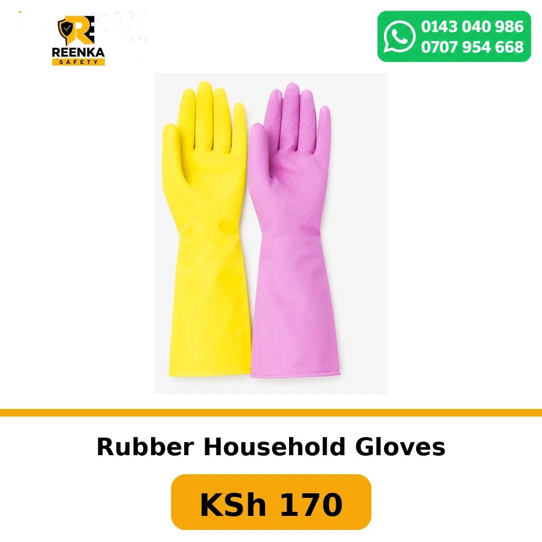 Rubber Household Gloves Safety Gloves branded catalogue image, Reenka Safety Kenya