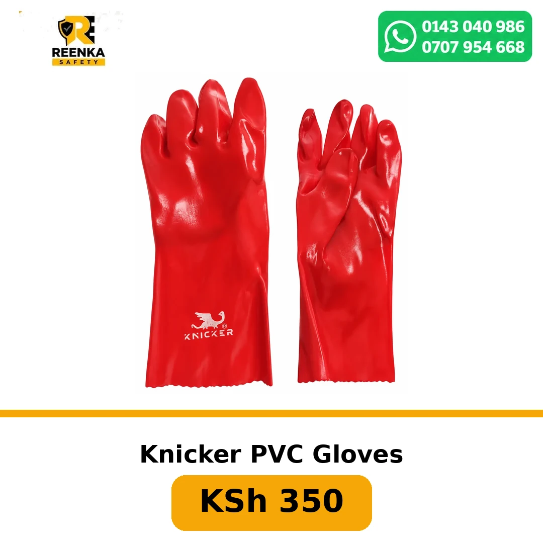 Knicker PVC Gloves Safety Gloves branded catalogue image, Reenka Safety Kenya
