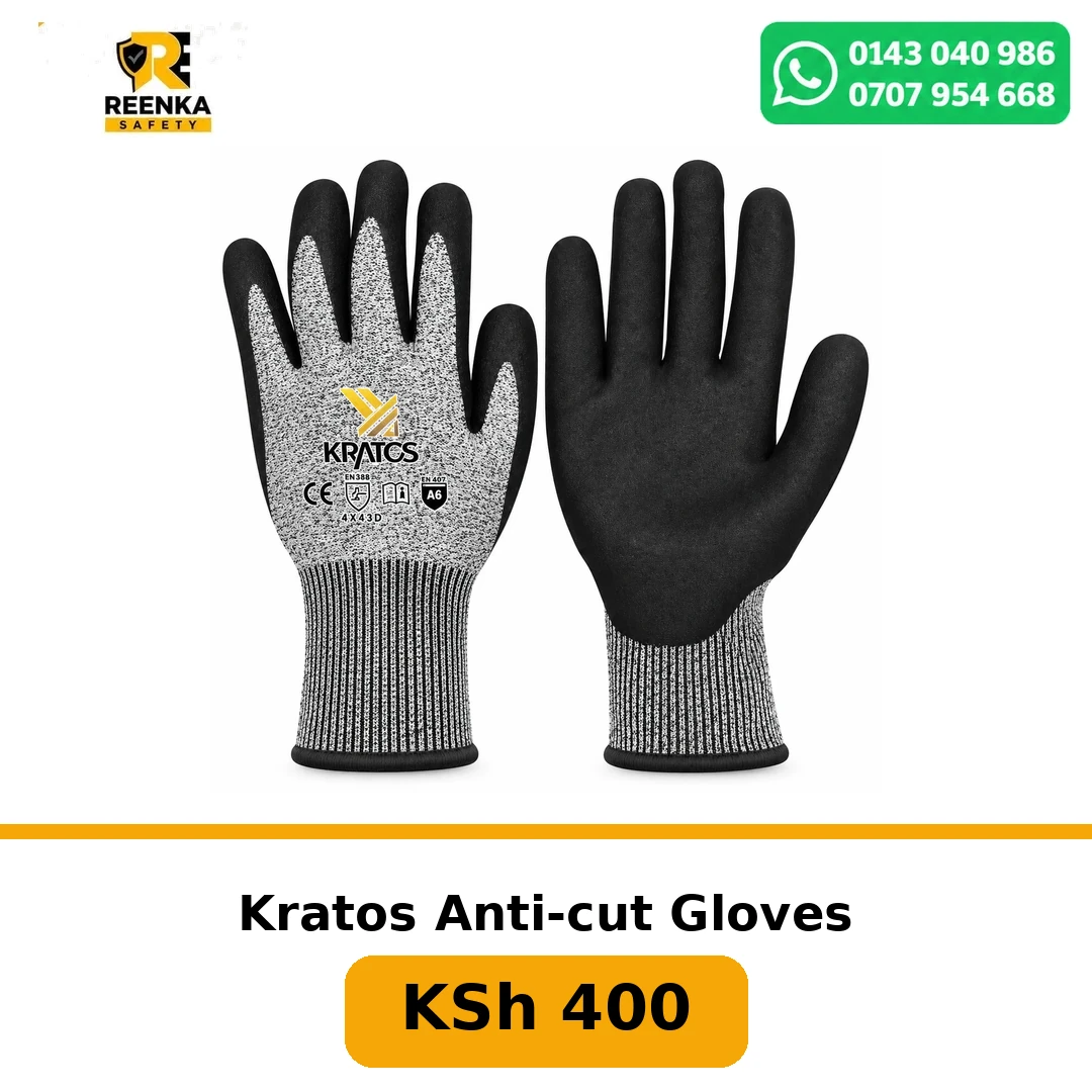 Kratos Anti-cut Gloves Safety Gloves branded catalogue image, Reenka Safety Kenya