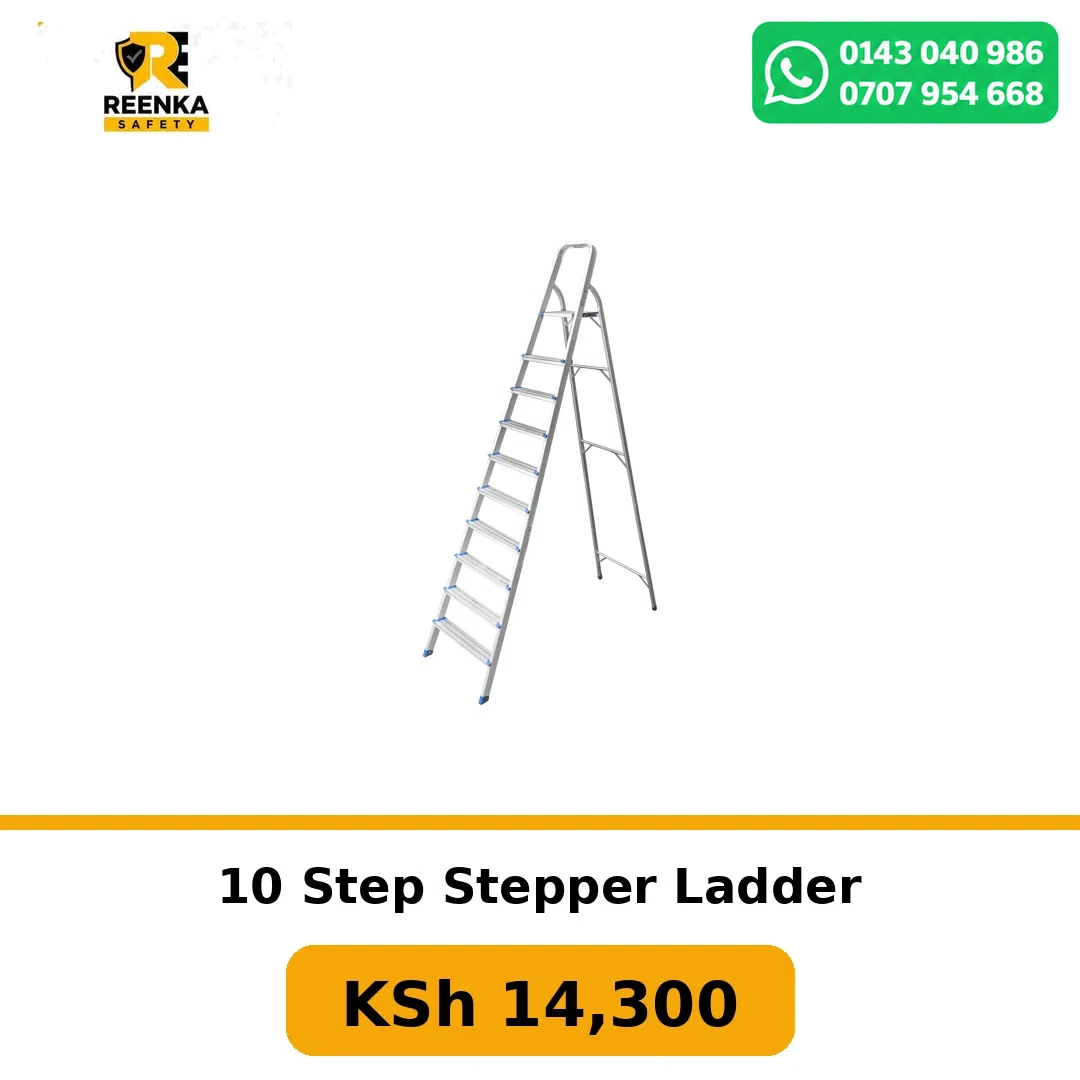 10 Step Stepper Ladder in Ladders – Reenka Safety Kenya branded product image