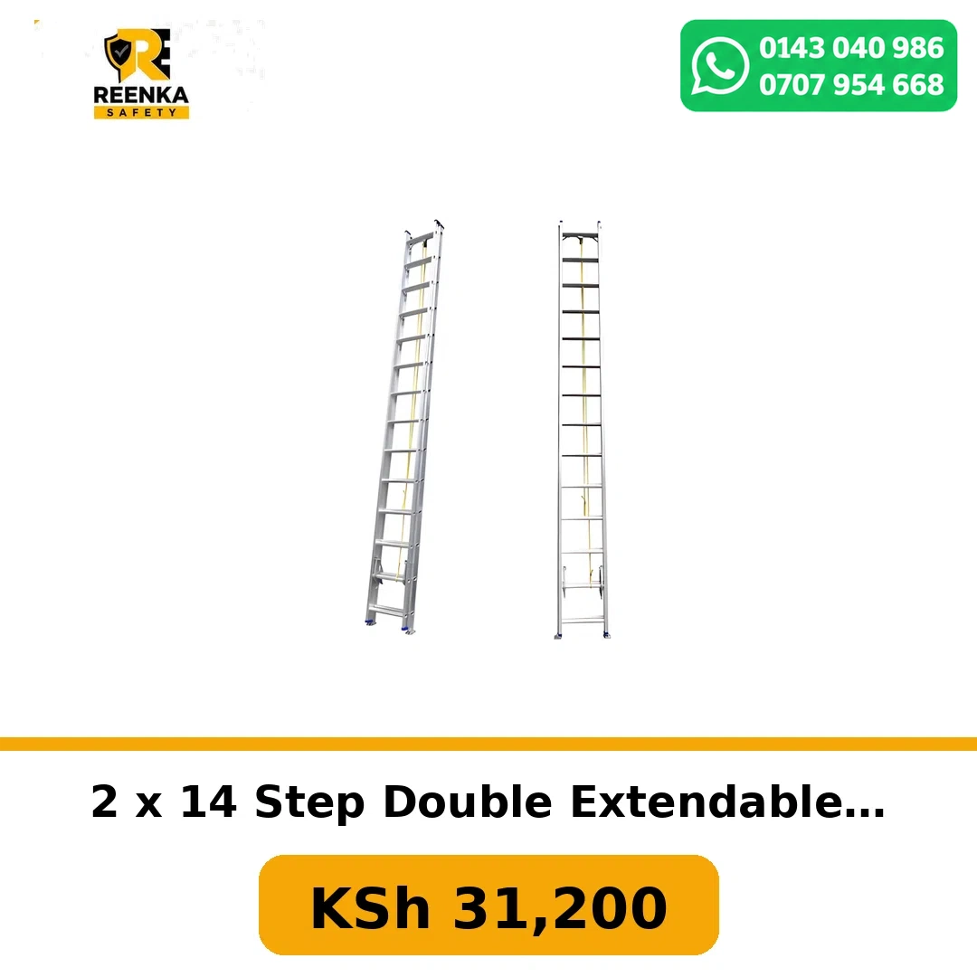 2 x 14 Step Double Extendable Ladder in Ladders – Reenka Safety Kenya branded product image