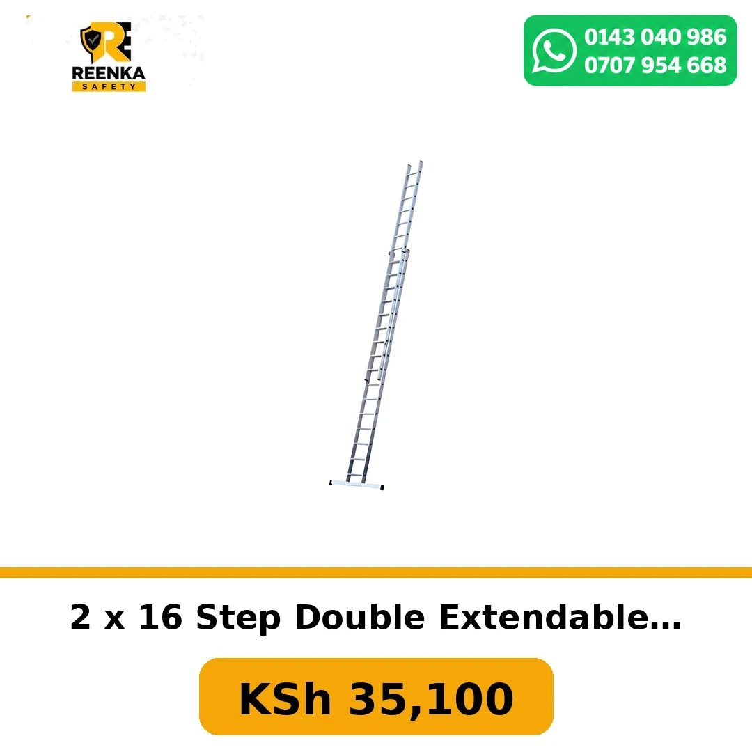 2 x 16 Step Double Extendable Ladder in Ladders – Reenka Safety Kenya branded product image