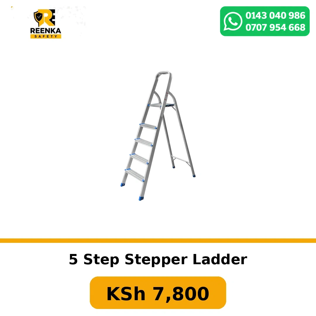 5 Step Stepper Ladder in Ladders – Reenka Safety Kenya branded product image