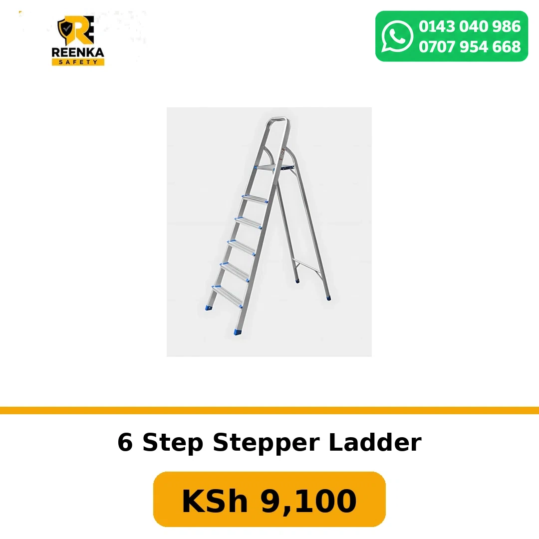 6 Step Stepper Ladder in Ladders – Reenka Safety Kenya branded product image