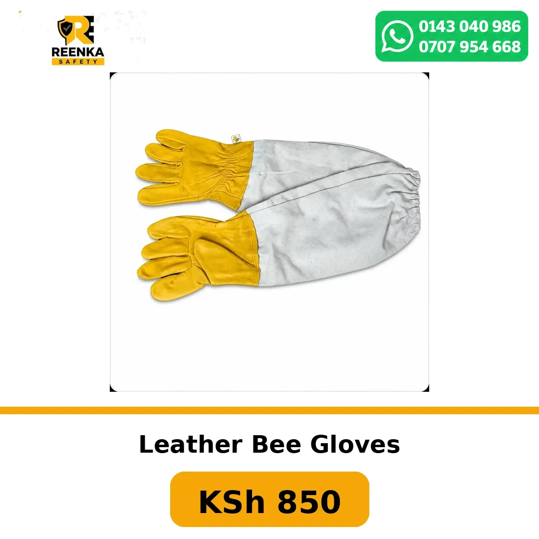 Leather Bee Gloves Safety Gloves branded catalogue image, Reenka Safety Kenya