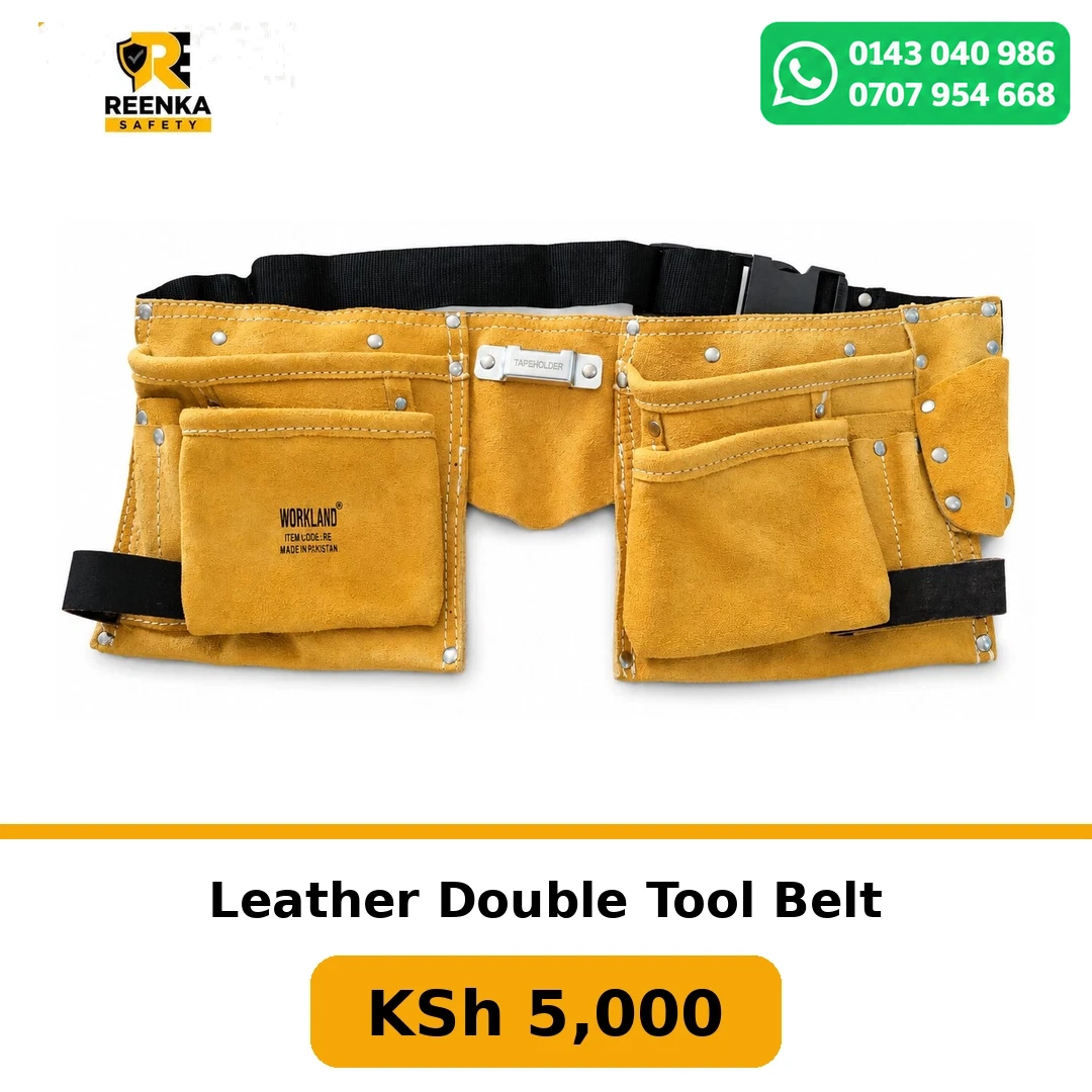 Leather Double Tool Belt Tool Belts branded catalogue image, Reenka Safety Kenya