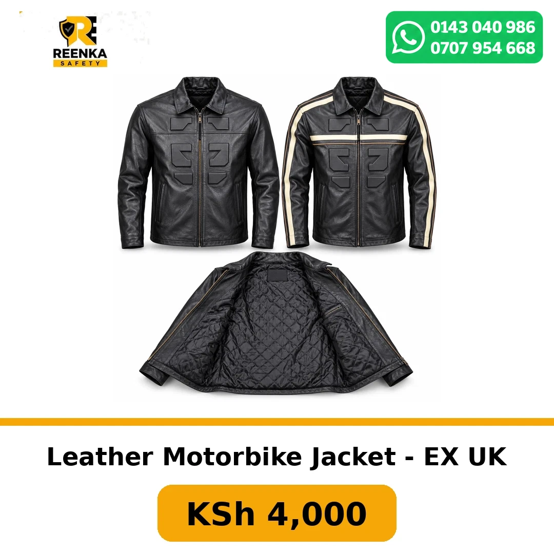 Leather Motorbike Jacket - EX UK in Motorcycle/Rider Safety – Reenka Safety Kenya branded product image