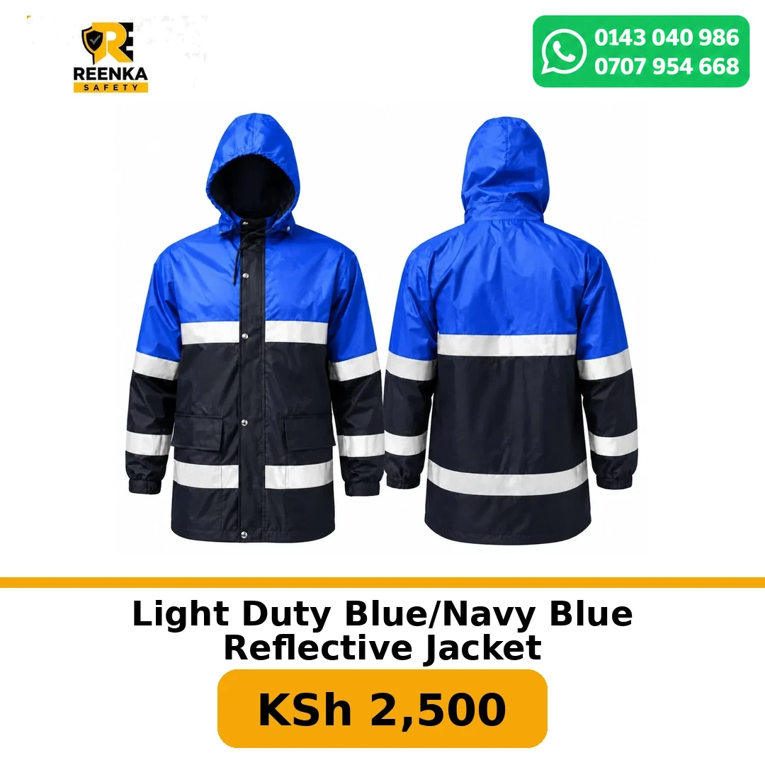 Light Duty Blue/Navy Blue Reflective Jacket in Safety Jackets – Reenka Safety Kenya branded product image