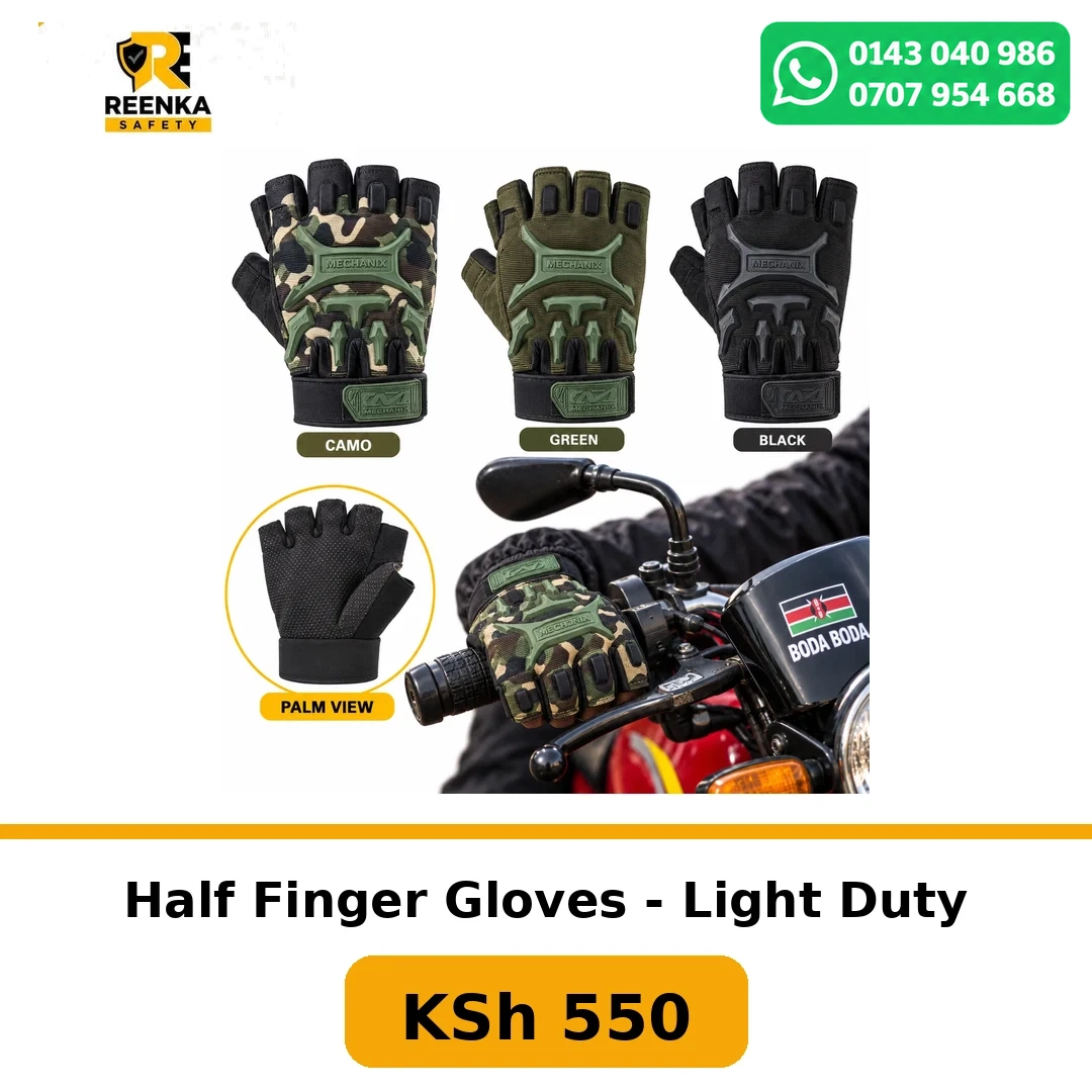 Half Finger Gloves - Light Duty in Safety Gloves – Reenka Safety Kenya branded product image