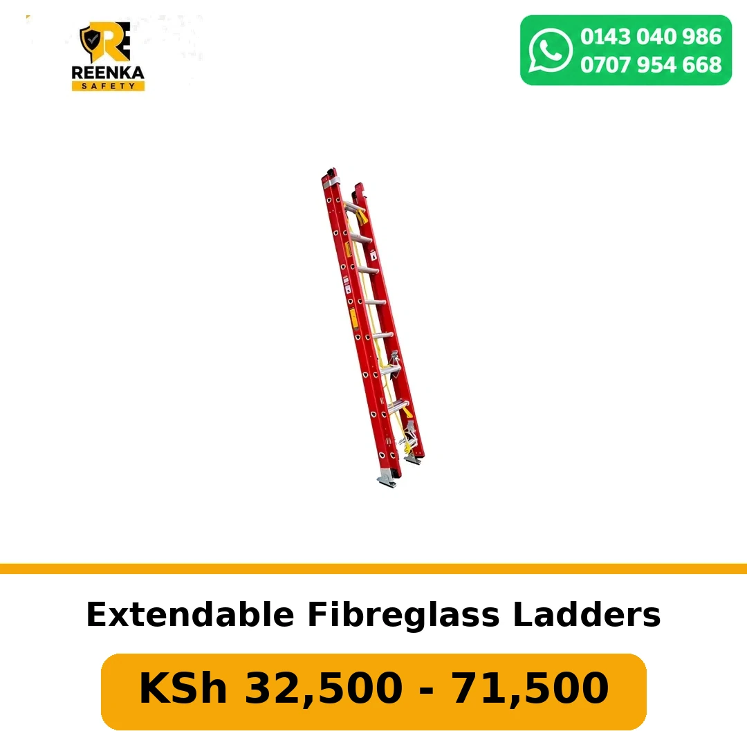 Extendable Fibreglass Ladders Ladders branded catalogue image, Reenka Safety Kenya