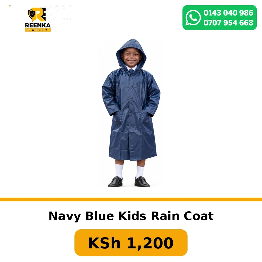 Navy Blue Kids Rain Coat