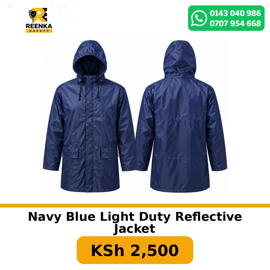 Navy Blue Light Duty Reflective Jacket Safety Jackets branded catalogue image, Reenka Safety Kenya