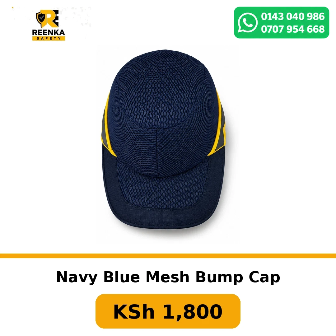 Navy Blue Mesh Bump Cap Bump Caps branded catalogue image, Reenka Safety Kenya