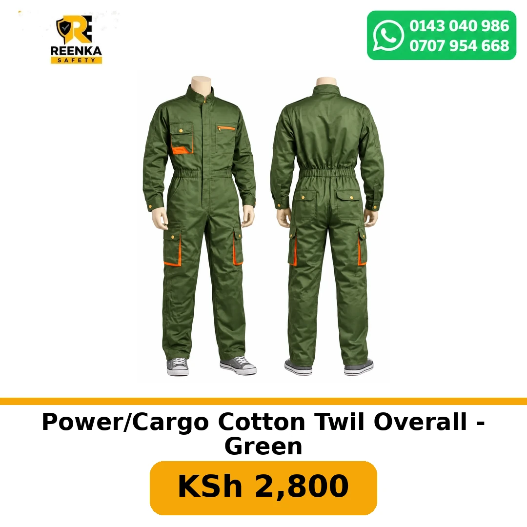 Power/Cargo Cotton Twil Overall - Green