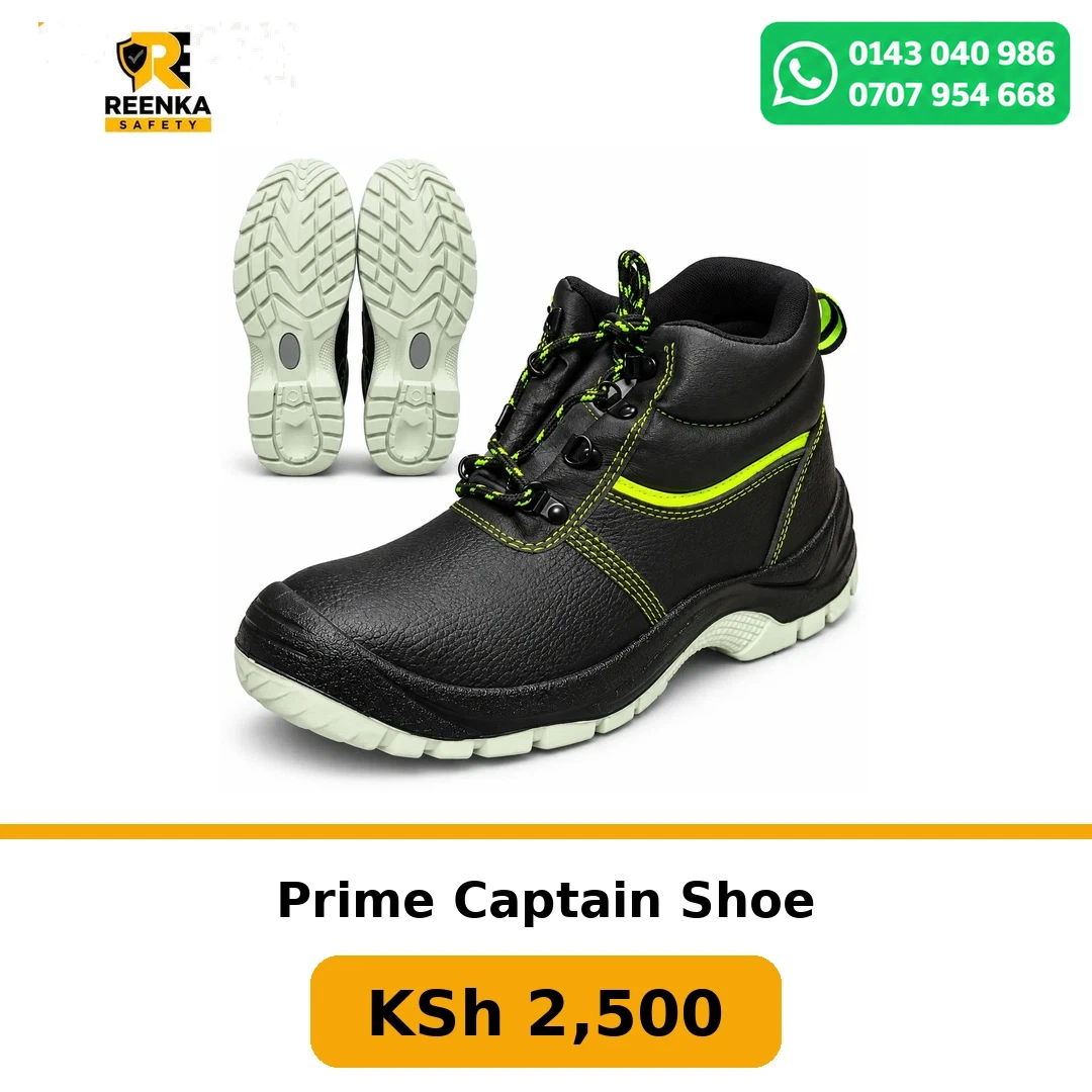 Prime Captain Shoe Safety Shoes branded catalogue image, Reenka Safety Kenya