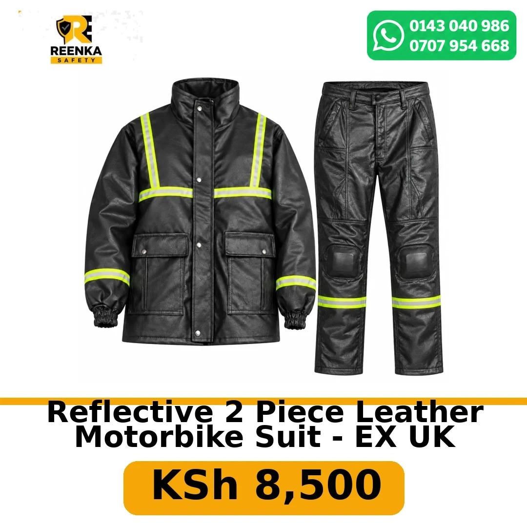 Reflective 2 Piece Leather Motorbike Suit - EX UK in Motorcycle/Rider Safety – Reenka Safety Kenya branded product image
