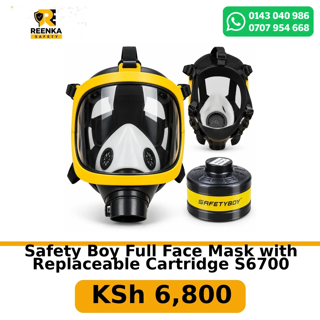 Safety Boy Full Face Mask with Replaceable Cartridge S6700 Respirator and Masks branded catalogue image, Reenka Safety Kenya