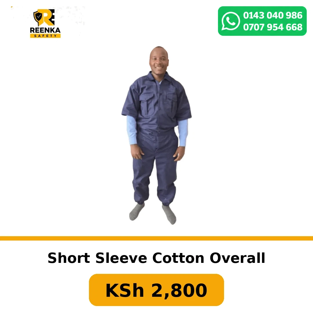 Short Sleeve Cotton Overall in Overalls – Reenka Safety Kenya branded product image