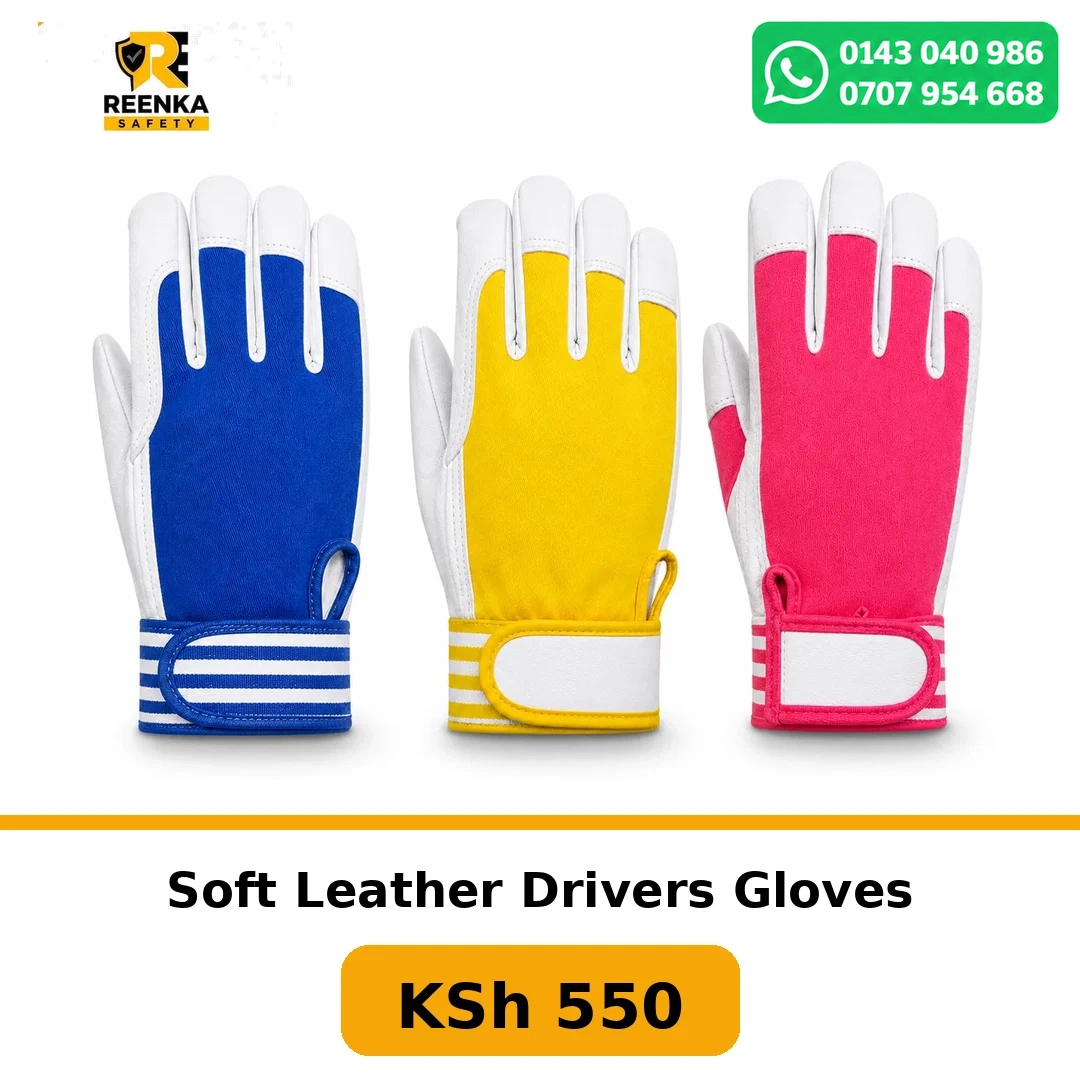Soft Leather Drivers Gloves Safety Gloves branded catalogue image, Reenka Safety Kenya