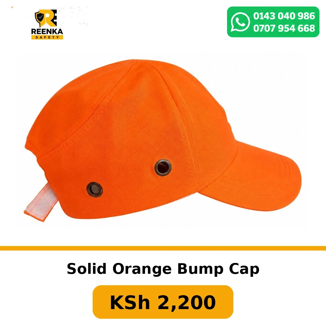 Solid Orange Bump Cap Bump Caps branded catalogue image, Reenka Safety Kenya