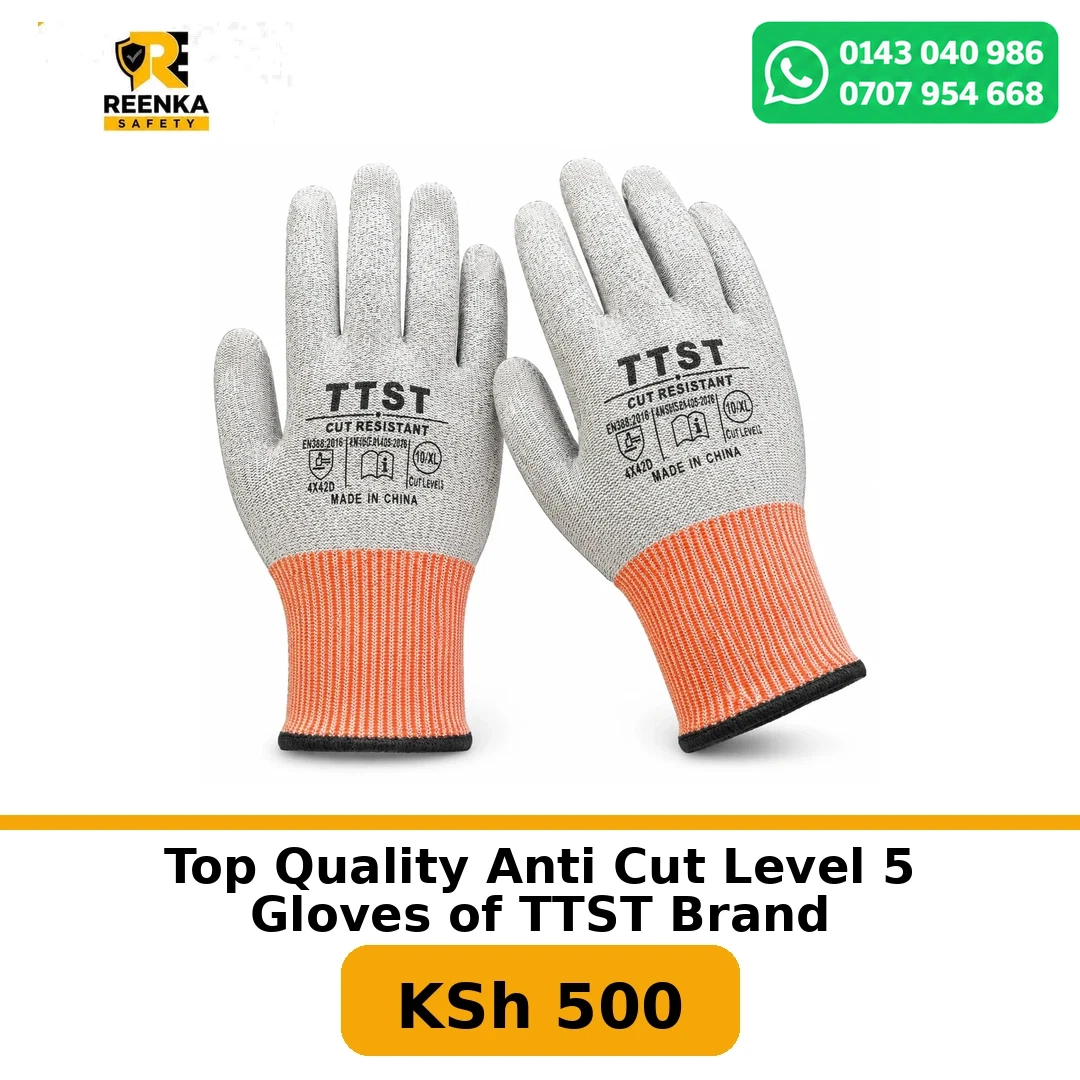 Top Quality Anti Cut Level 5 Gloves of TTST Brand Safety Gloves branded catalogue image, Reenka Safety Kenya