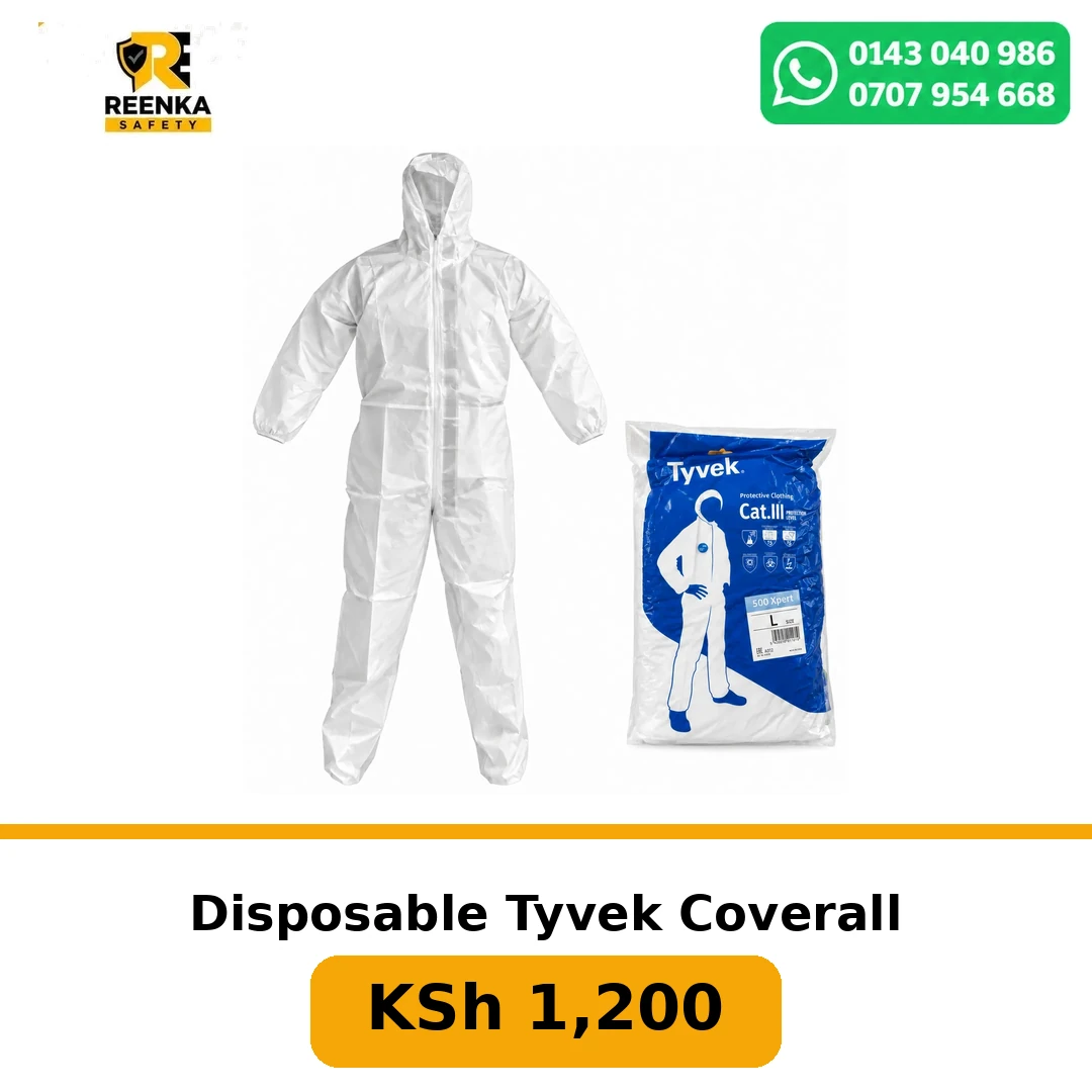 Disposable Tyvek Coverall in Overalls – Reenka Safety Kenya branded product image