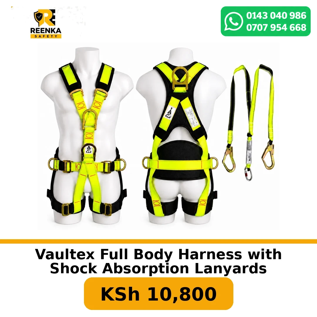 Vaultex Full Body Harness with Shock Absorption Lanyards