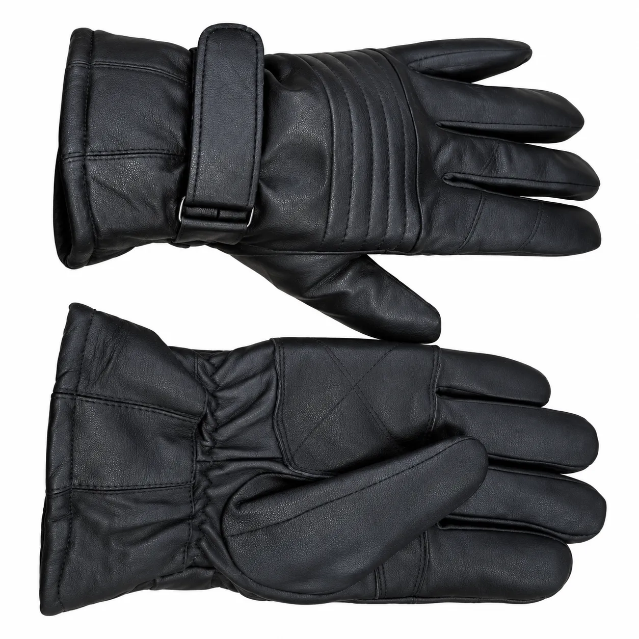Premium Black Gauntlet Motorcycle Gloves