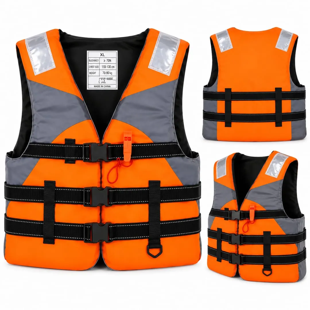 Life Saver Flotation Jacket – Orange & Black