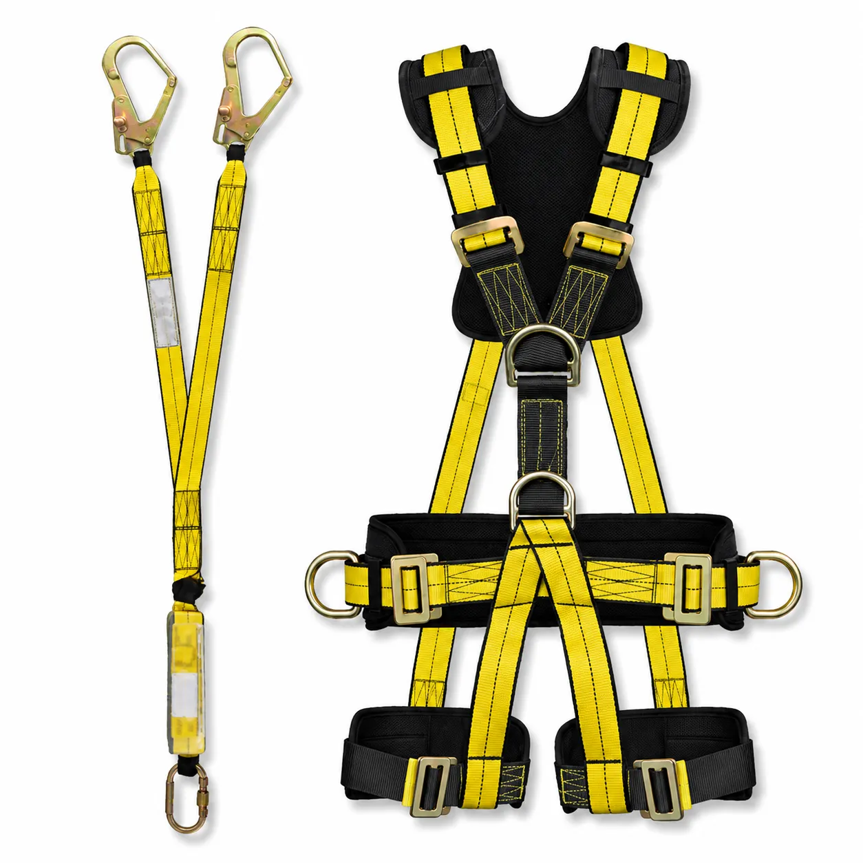 Full Body Harness with Shock Absorption Lanyards Indian Made in Kenya - Reenka Safety