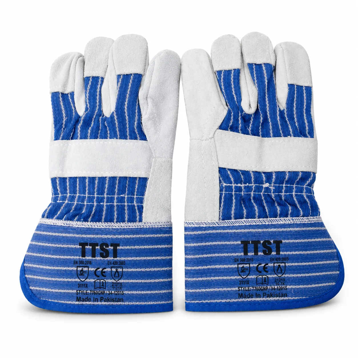Blue Leather Rigger Gloves in Kenya - Reenka Safety